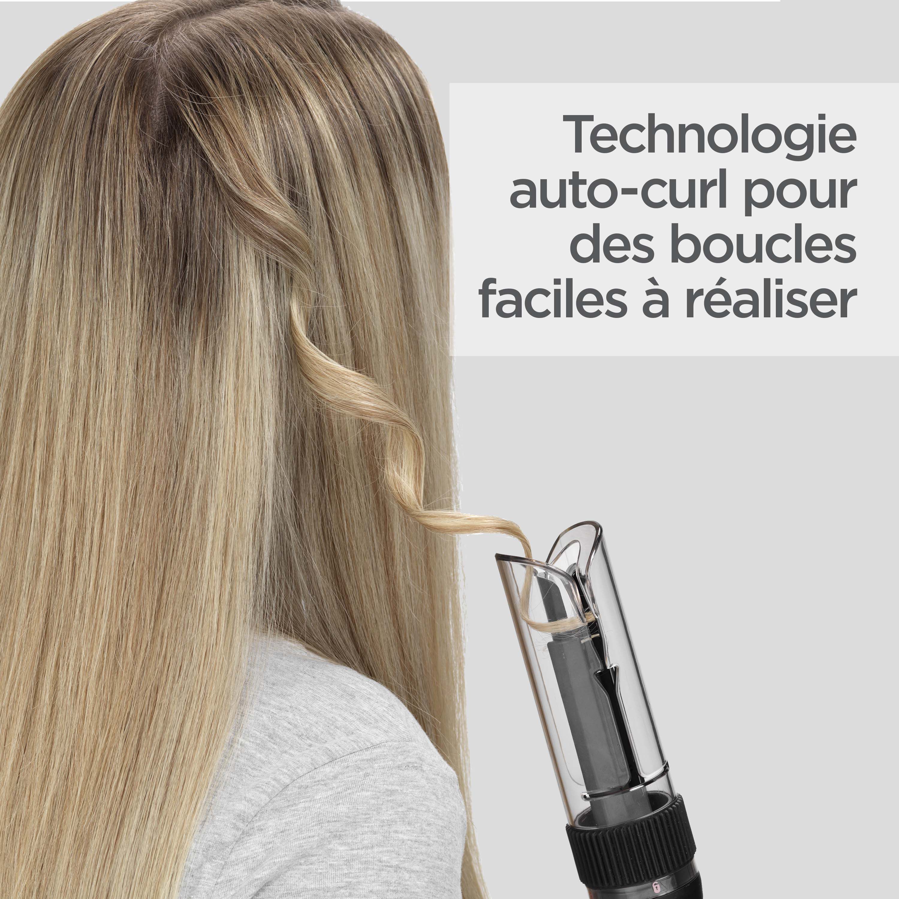 Technologie auto-curl pour des boucles faciles &agrave; r&eacute;aliser